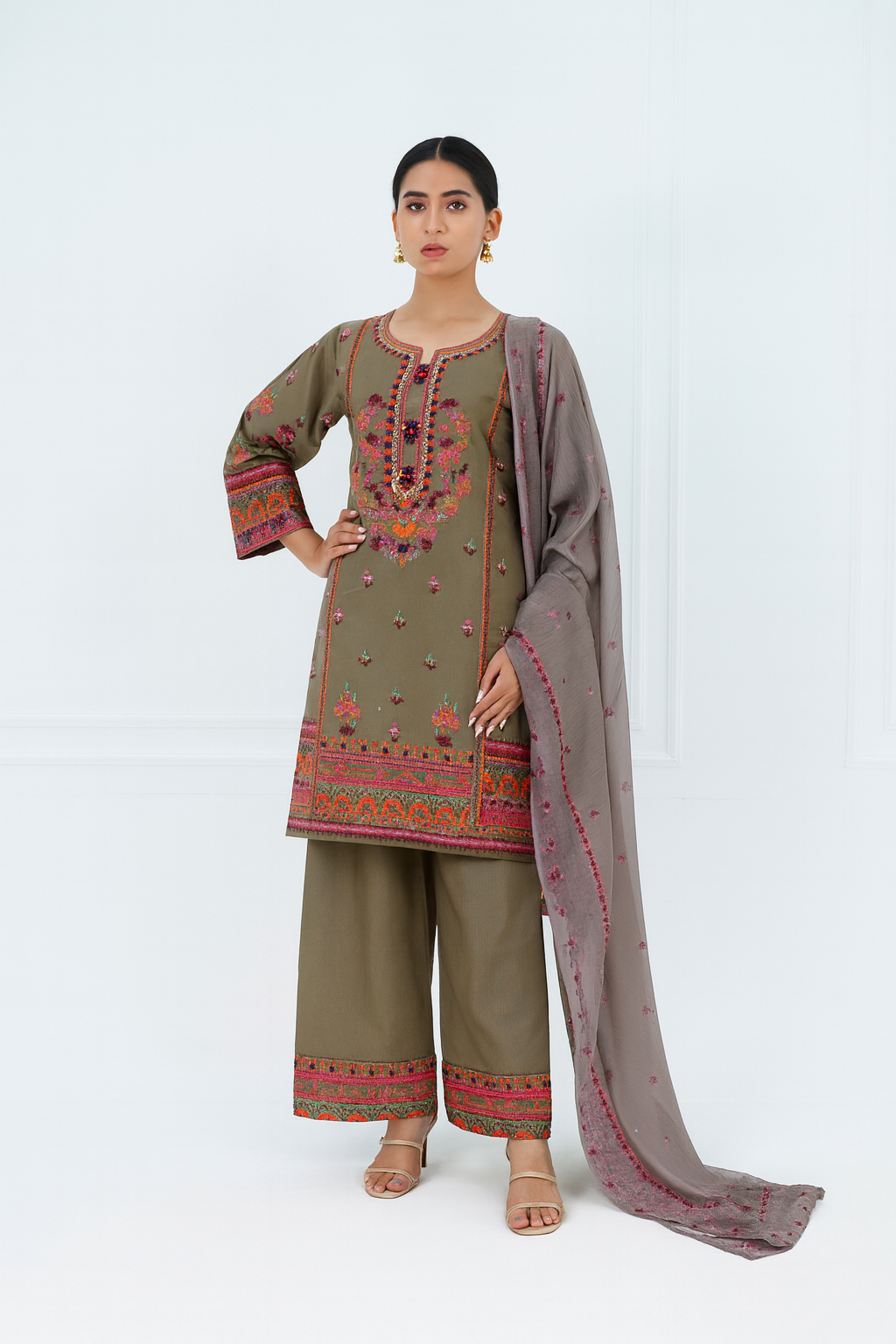 New Fully Embroider Three Piece Collections By Ameersons