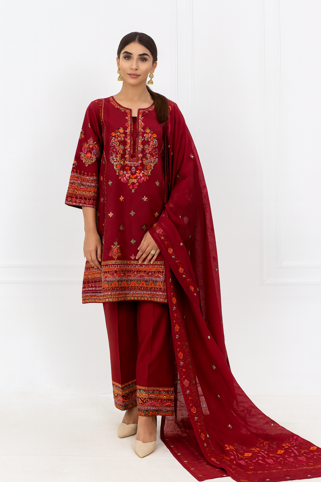 New Fully Embroider Three Piece Collections By Ameersons