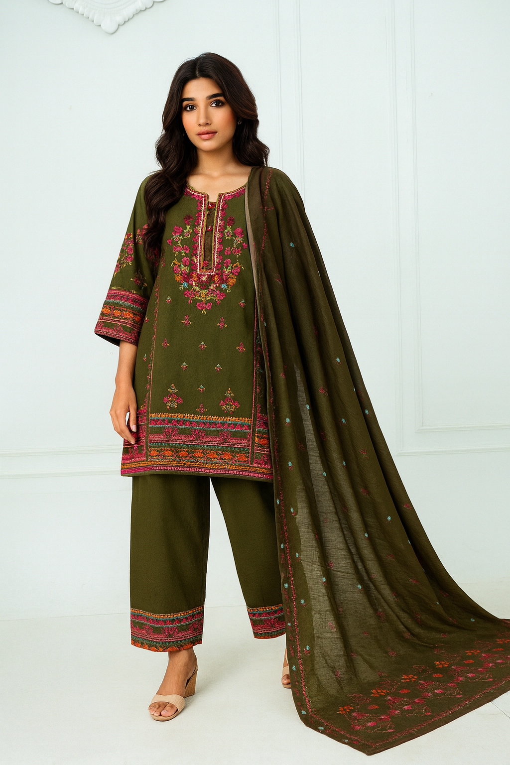 New Fully Embroider Three Piece Collections By Ameersons