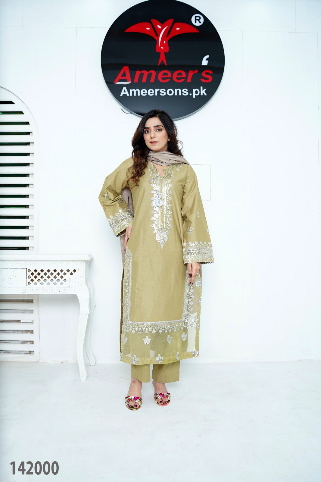 New Winter Collection Three Piece By Ameer Sons