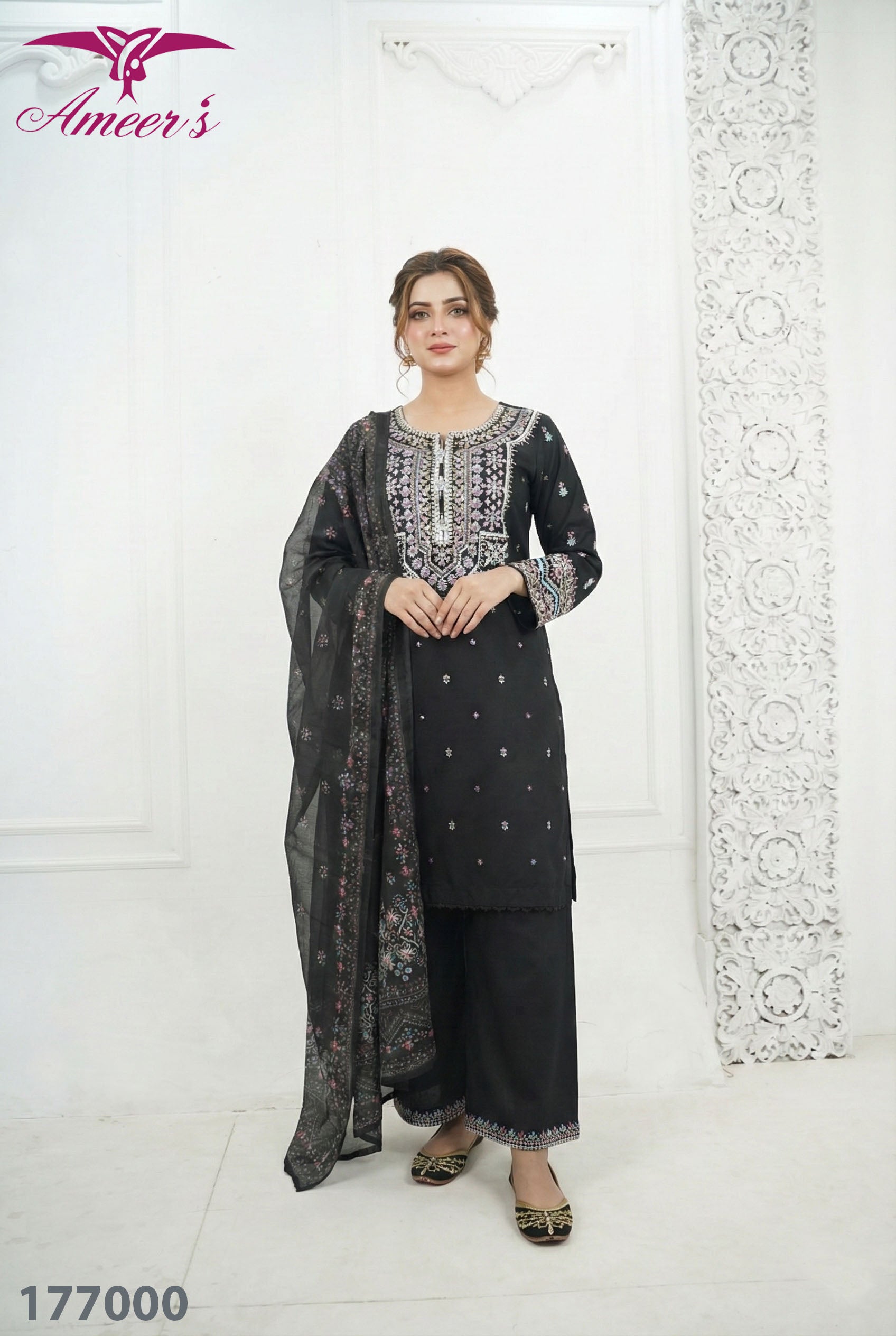 3 Piece - Embroidered Khaddar Suit || new collection 2026