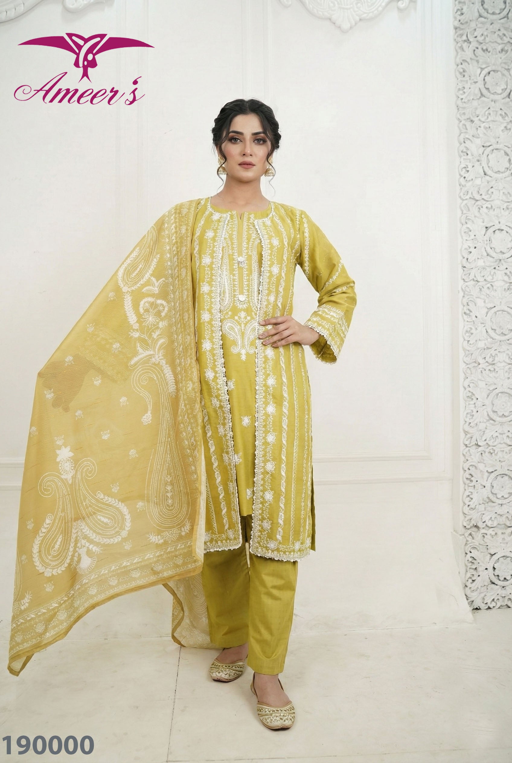 Khaddar Emb suit 2026 - Ready-to-Wear Collection | By Ameer Sons