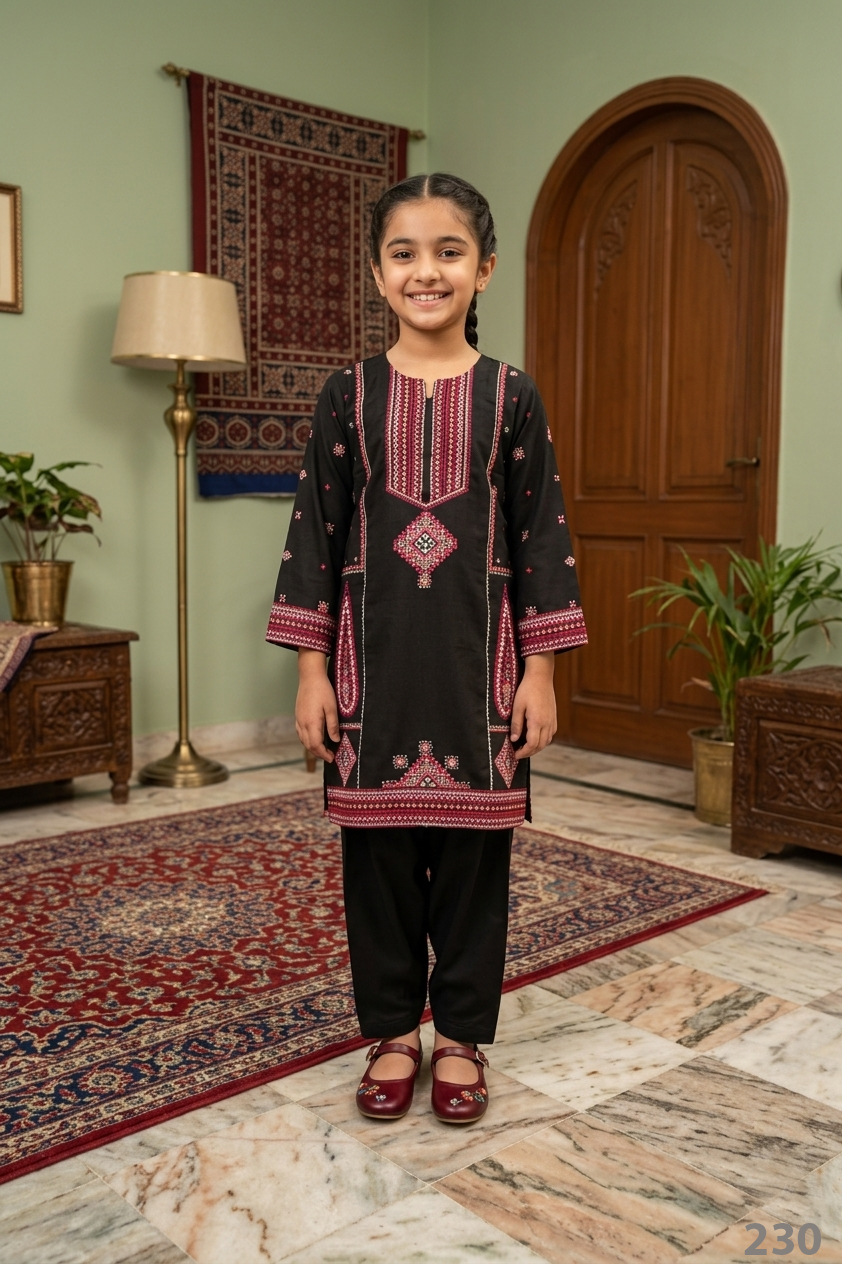 Elegant Kids Embroidered 2PC Suit | Design by AmeerSons ART#230
