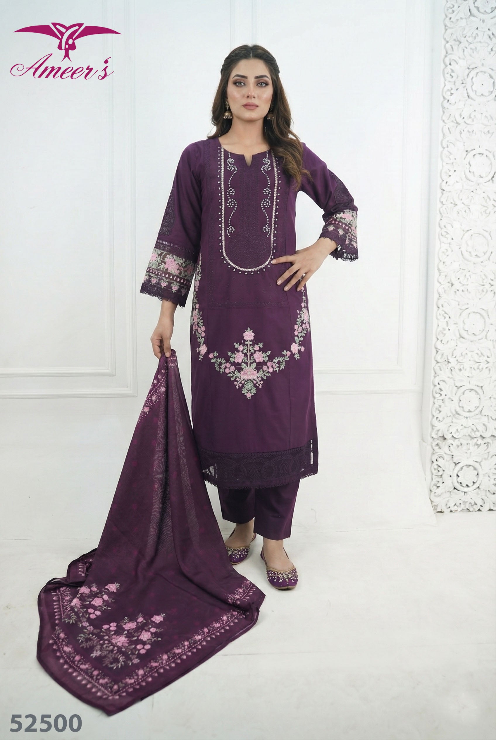 Winter Collection |Stitched Winter 3pcs suit by Ameer Sons