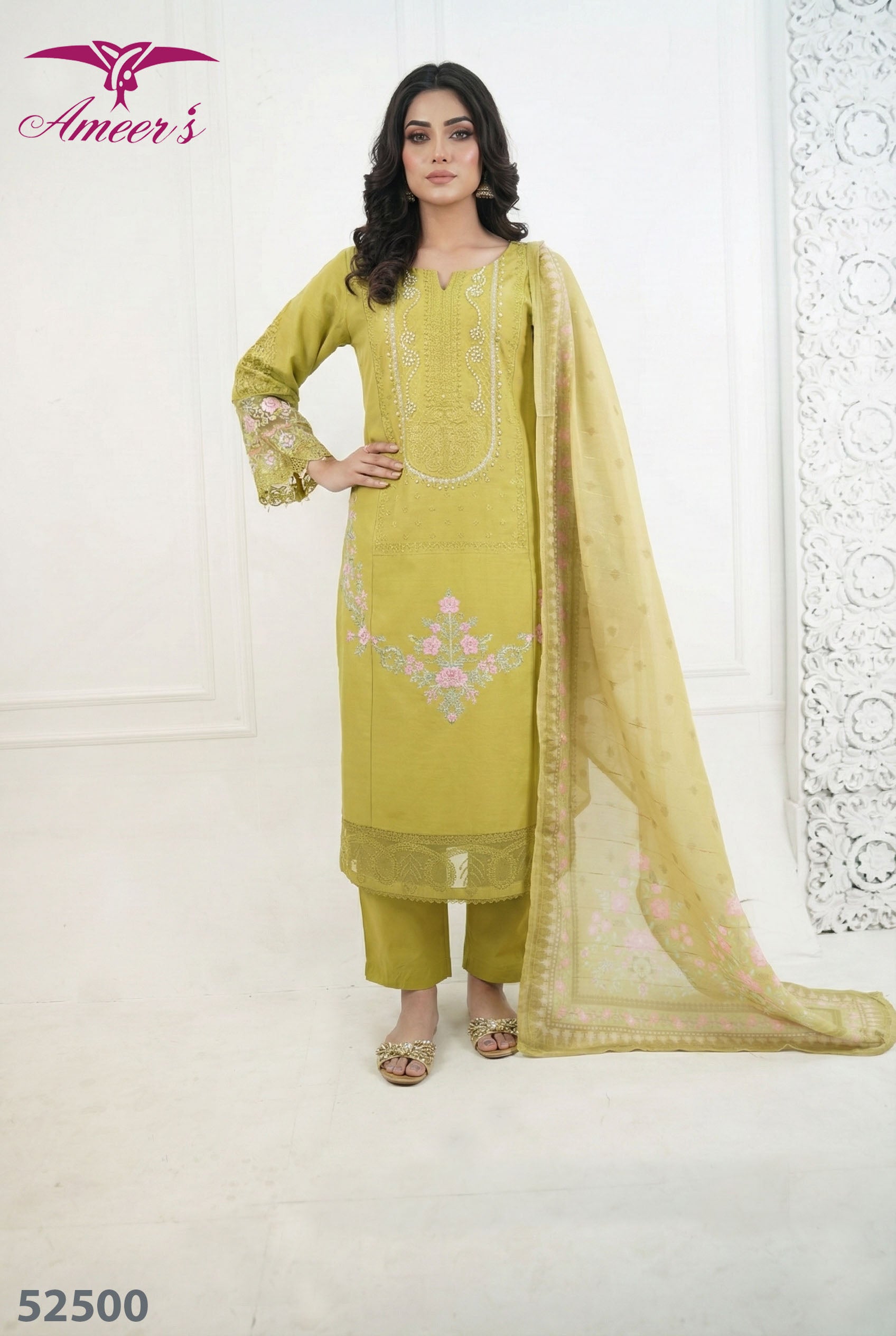 Winter Collection |Stitched Winter 3pcs suit by Ameer Sons