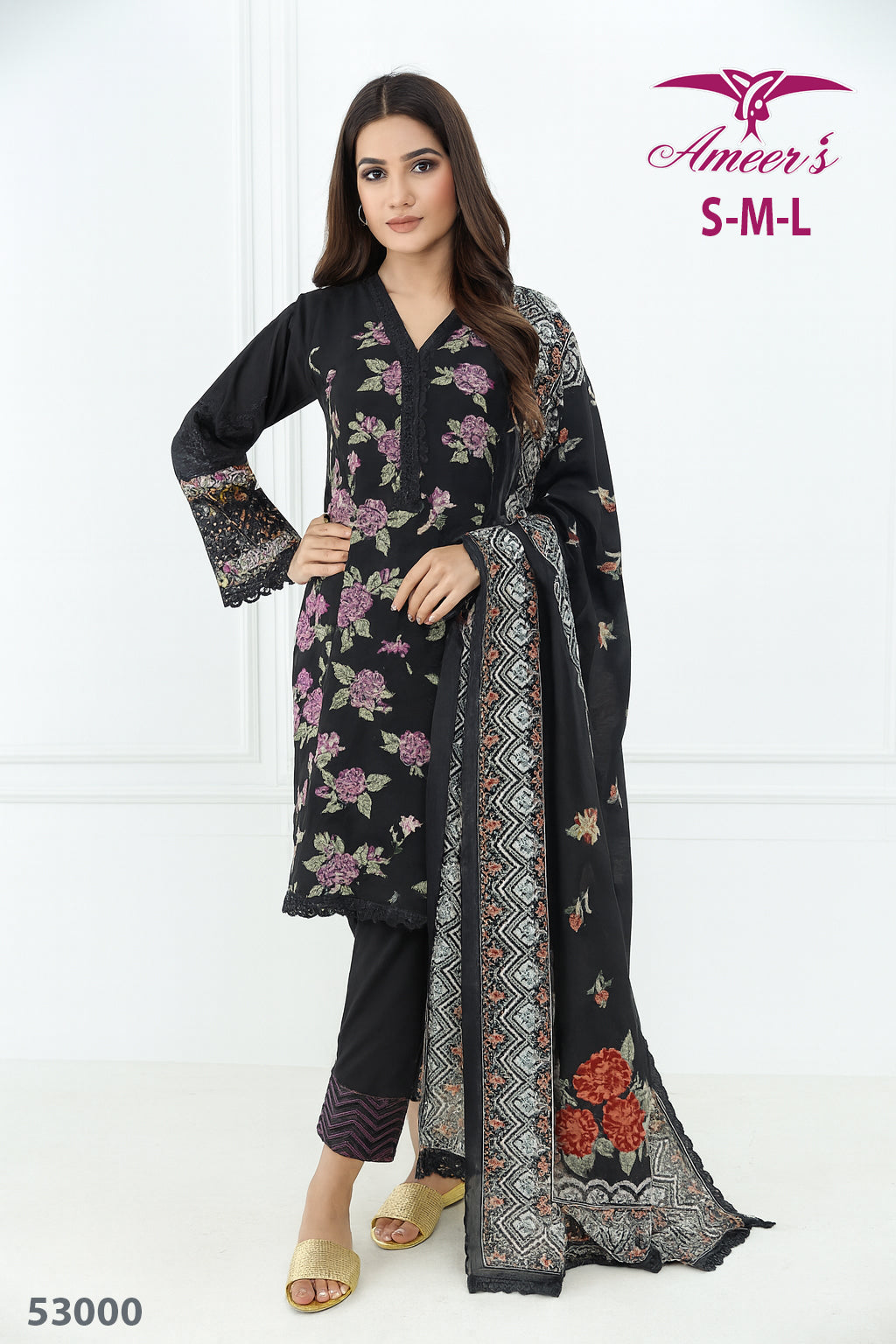 New Three Piece Ladies Collection By Ameer Sons