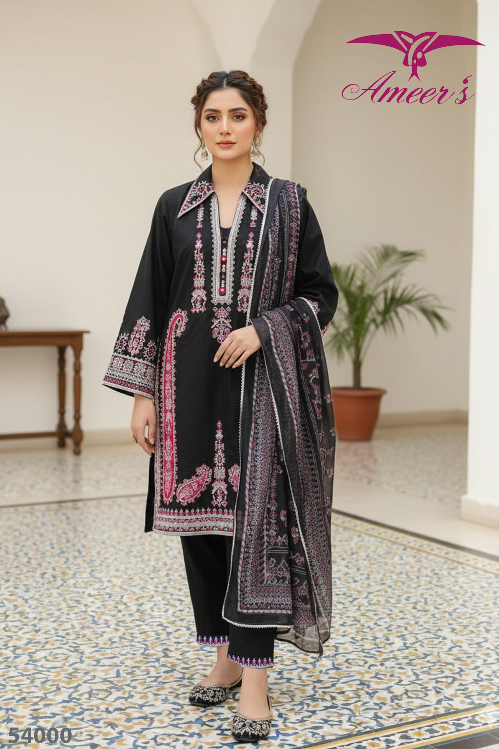 New Winter Collection 2025 Three Piece By Ameer Sons