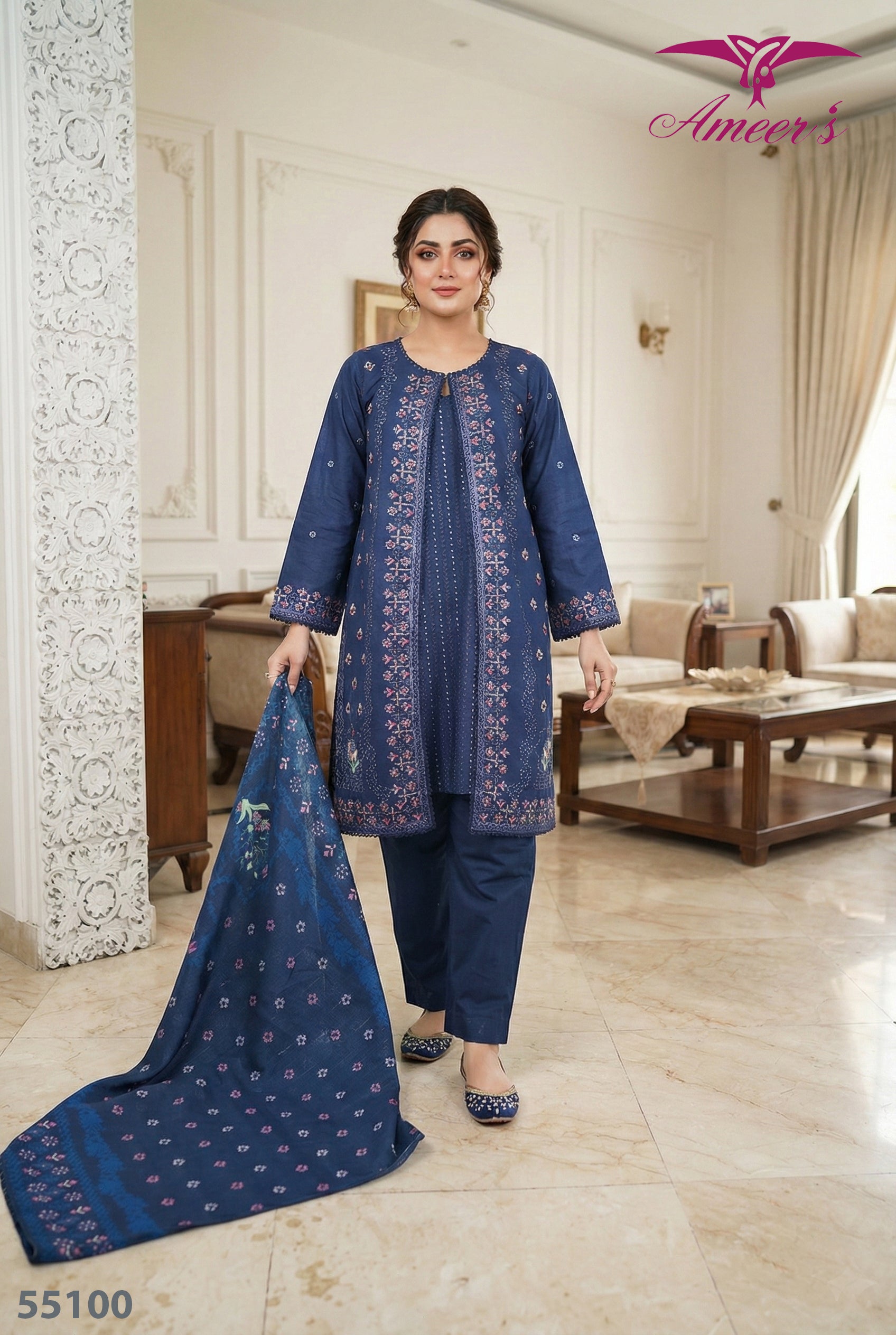 Gown style suit ||khaddar stitched gown suit 2026