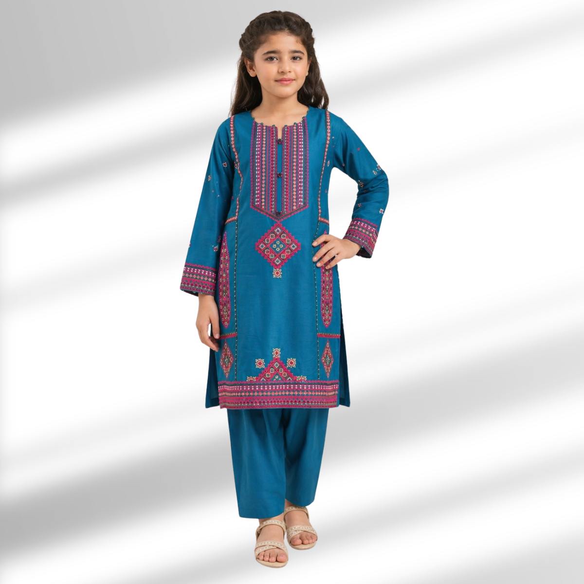 Elegant Kids Embroidered 2PC Suit | Design by AmeerSons ART#230 Ameer Sons