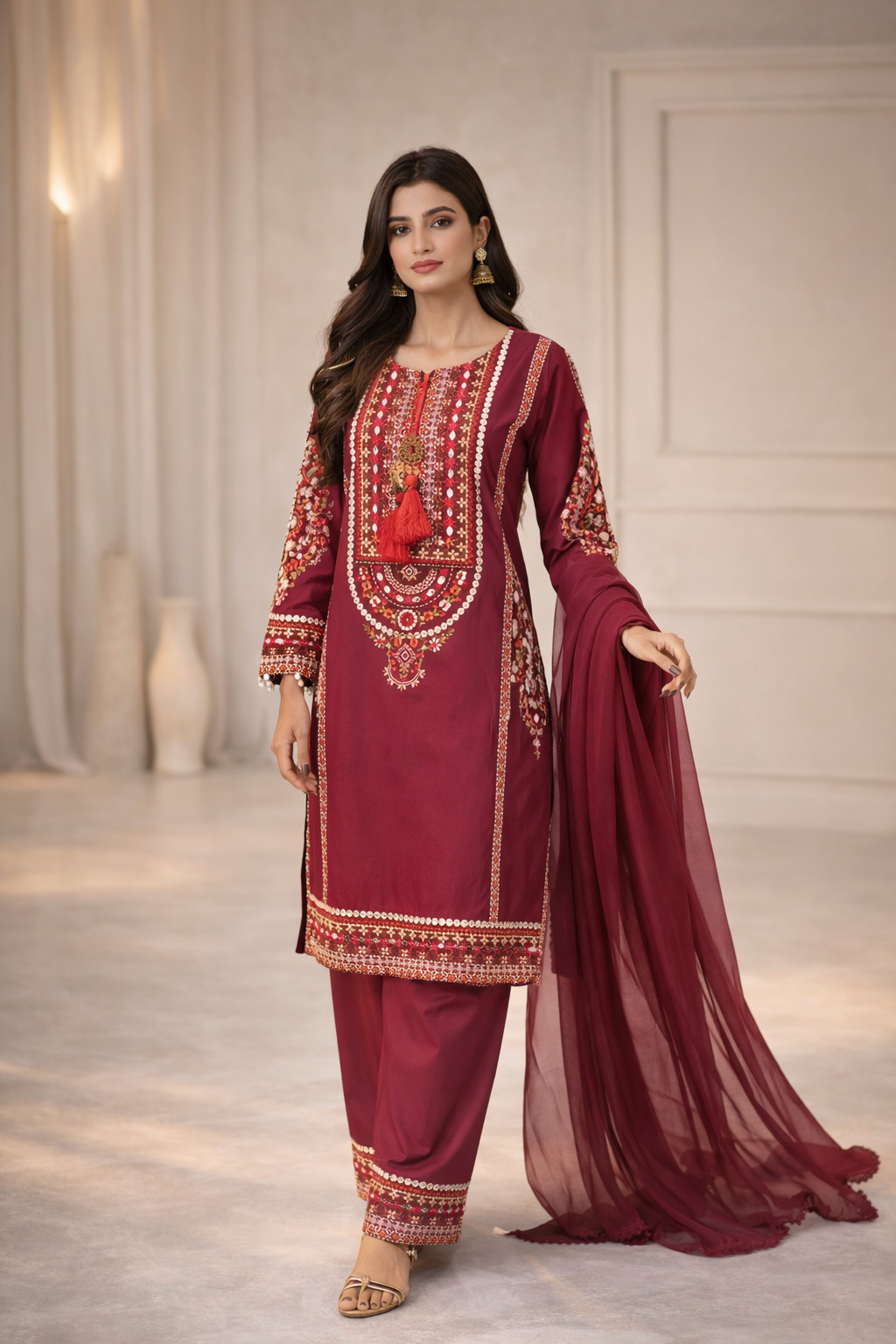 Embroidered 3-Piece Lawn Suit – Summer Collection ART #196000 Ameer Sons