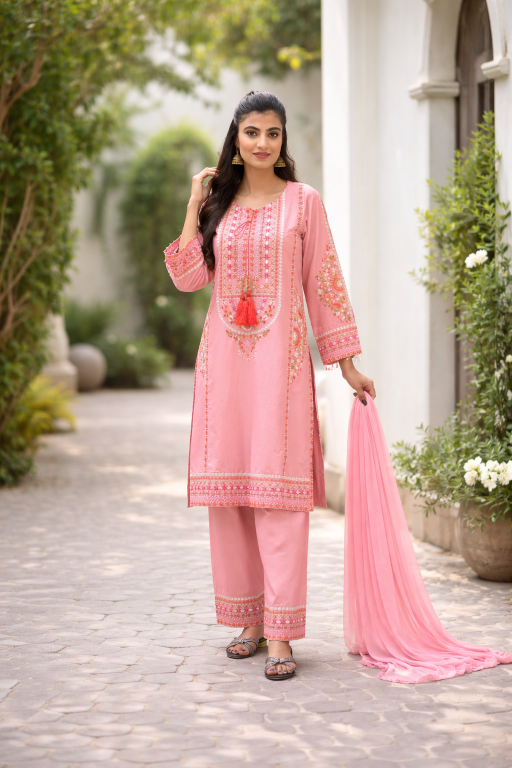 Embroidered 3-Piece Lawn Suit – Summer Collection ART #196000 Ameer Sons