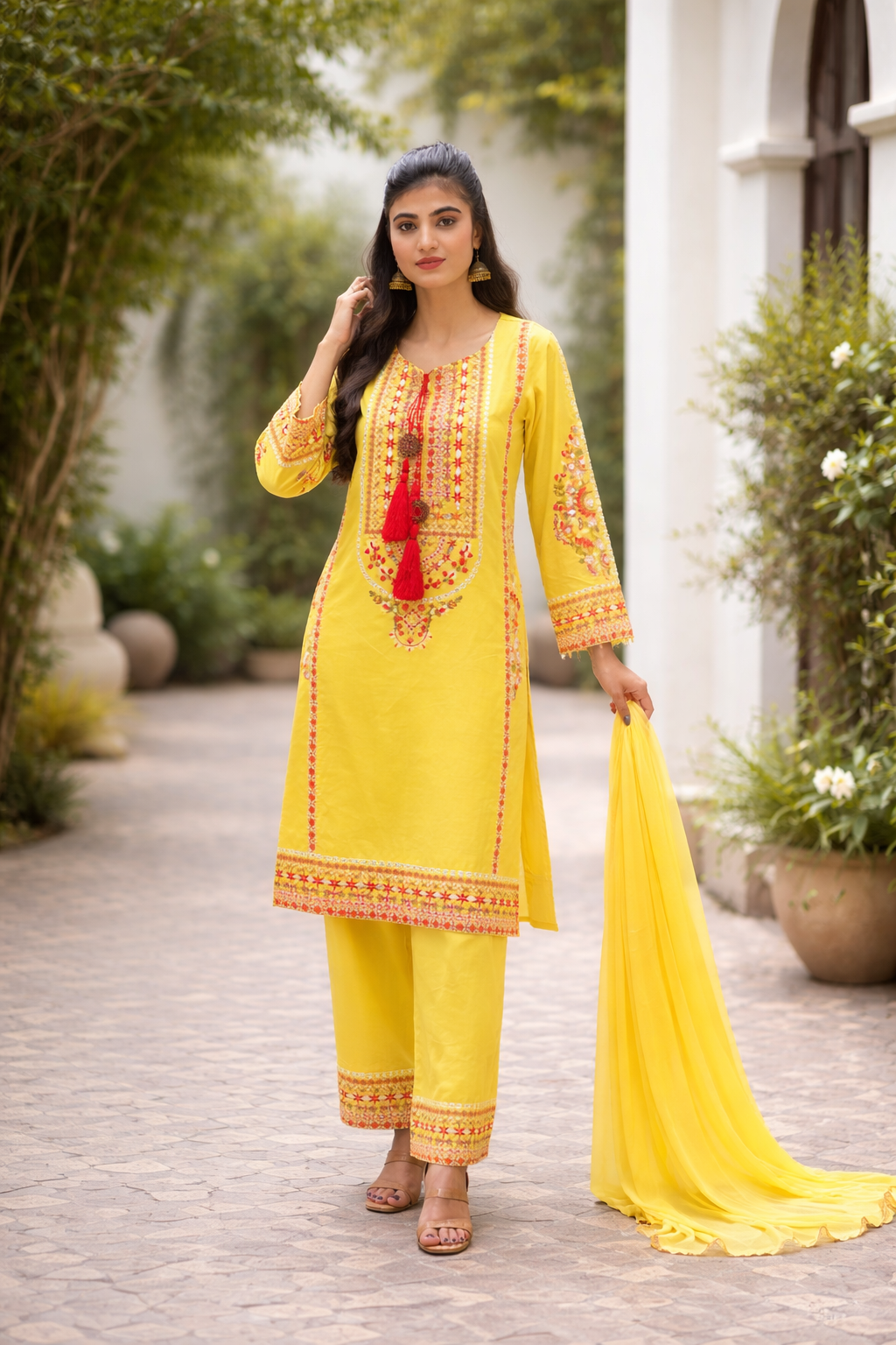 Embroidered 3-Piece Lawn Suit – Summer Collection ART #196000 Ameer Sons