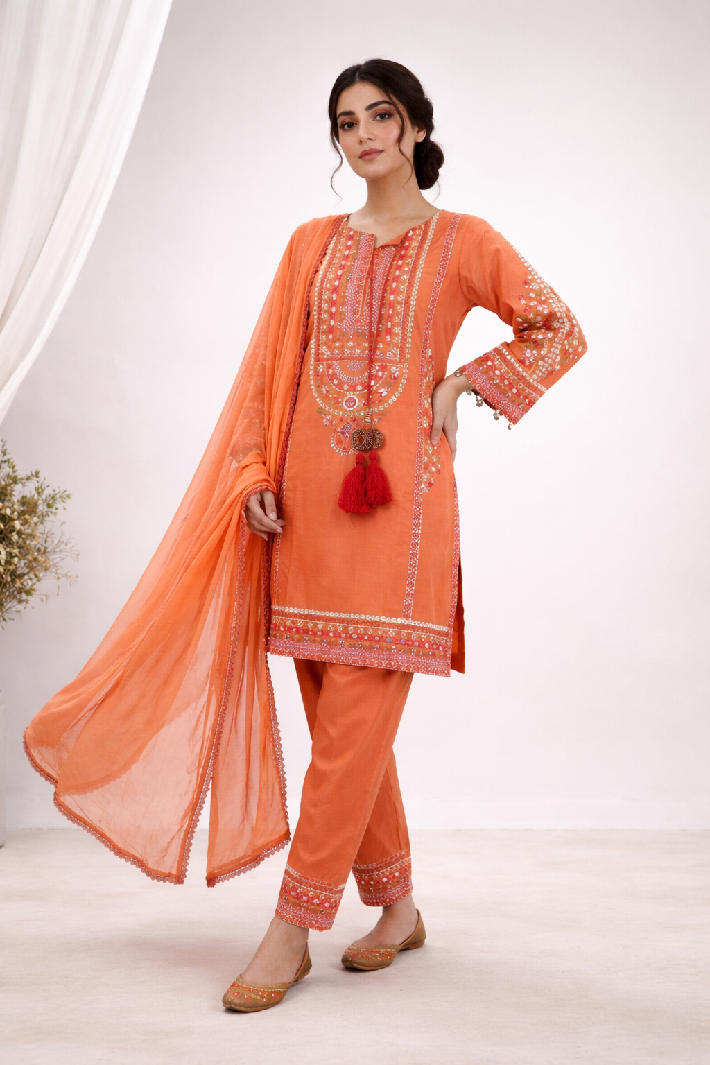 Embroidered 3-Piece Lawn Suit – Summer Collection ART #196000 Ameer Sons