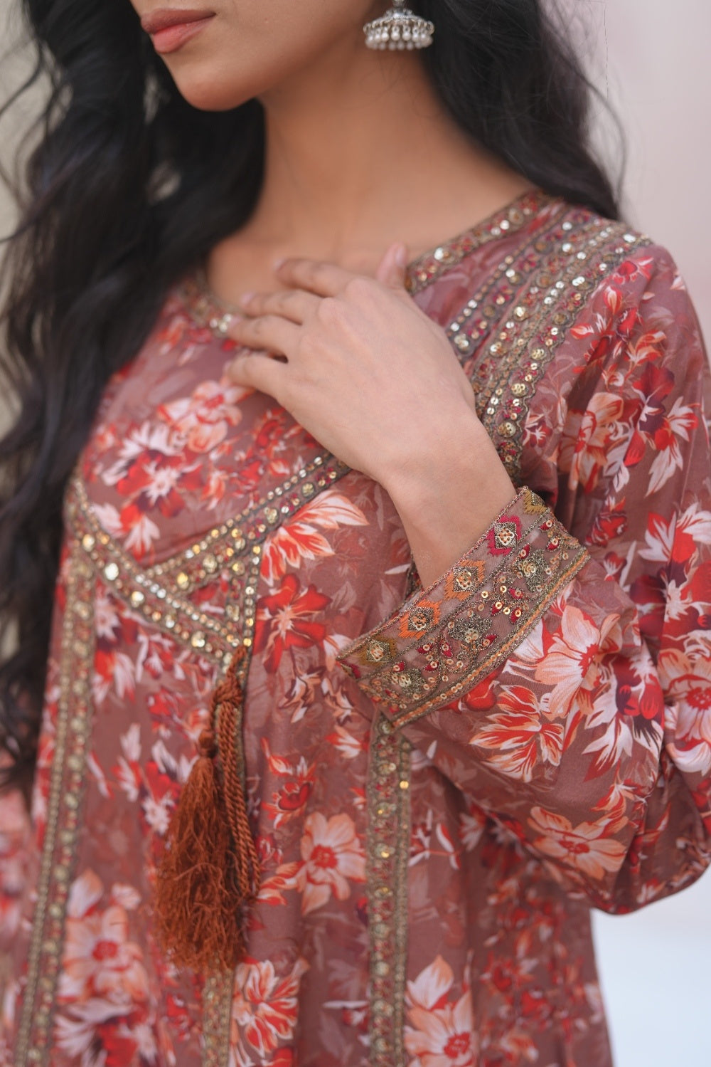 New Three Piece Digital Print Frock By Ameersons