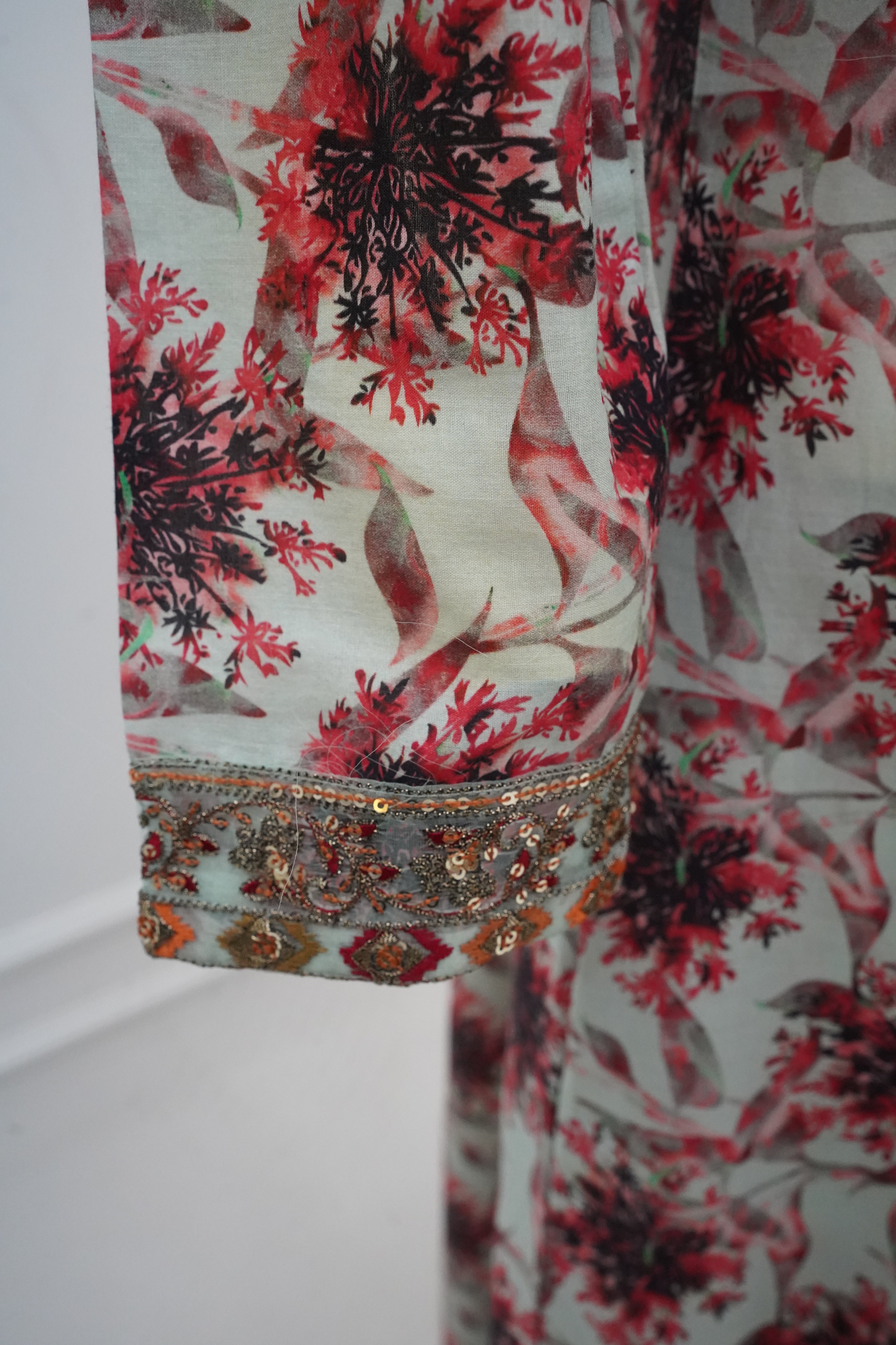 New Three Piece Digital Print Frock By Ameersons