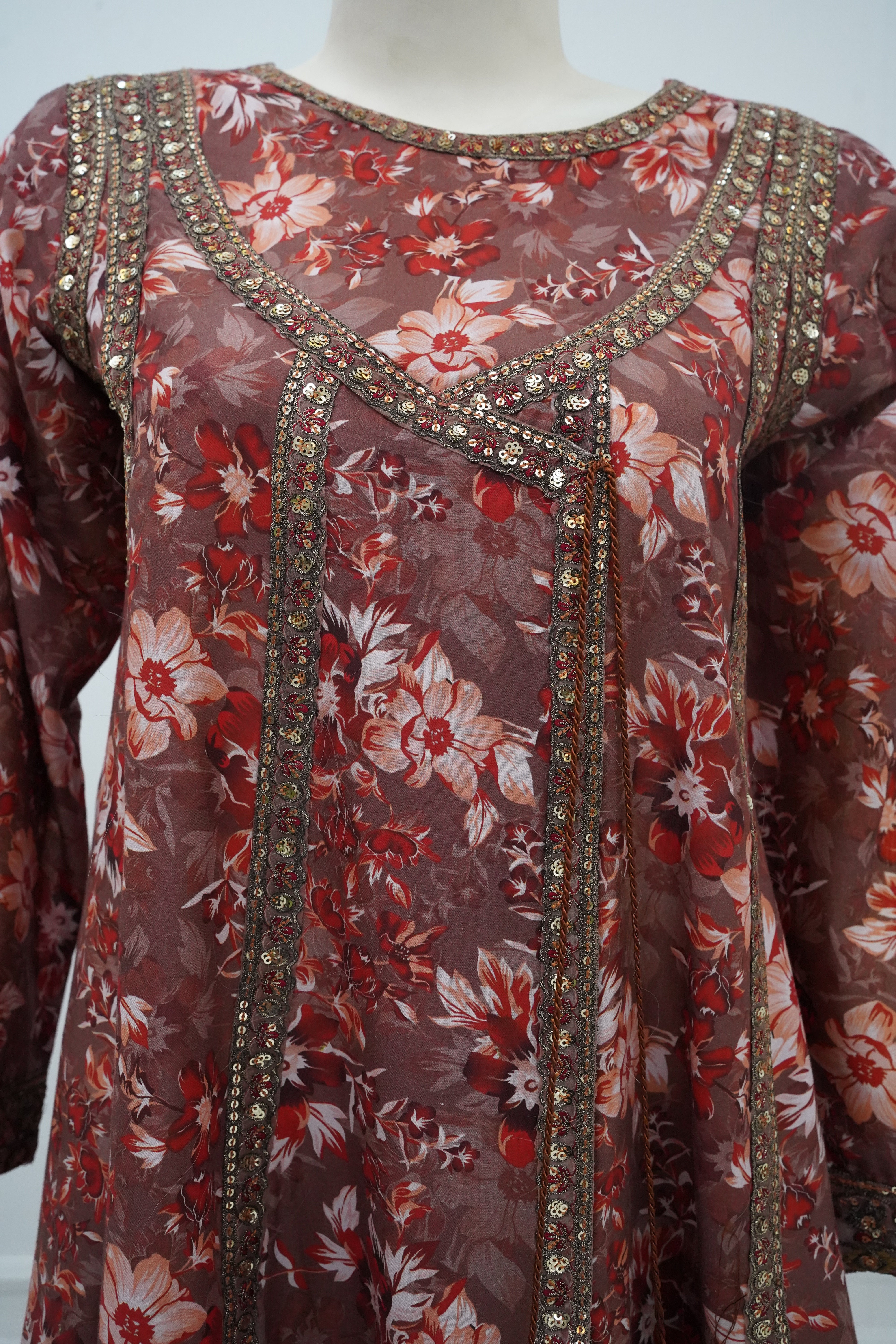 New Three Piece Digital Print Frock By Ameersons