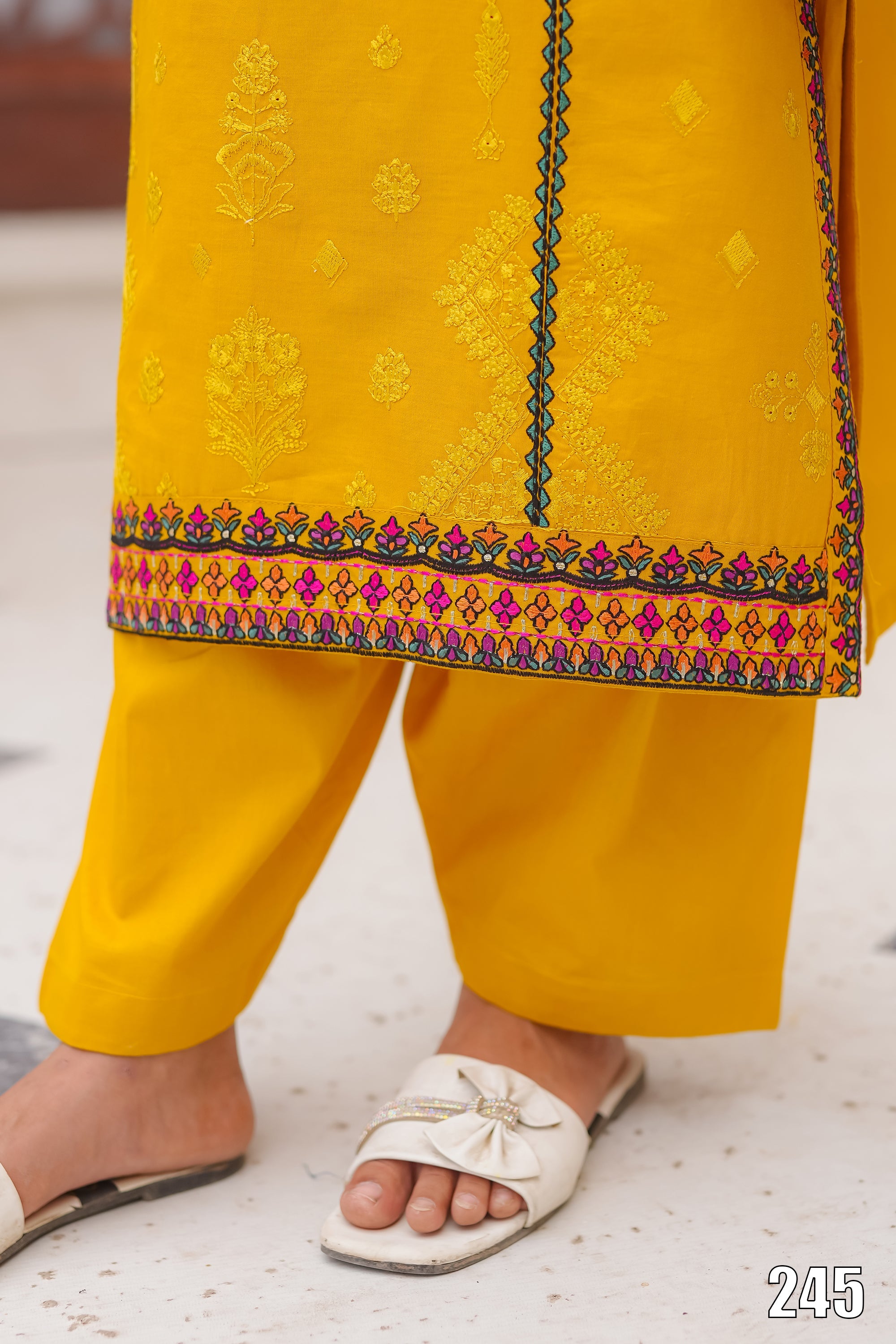 Cute Black Embroidered Kids 2PC Suit with Tassel Detail – Ethnic Festive Wear | Designed By AmeerSons #245 Ameer Sons