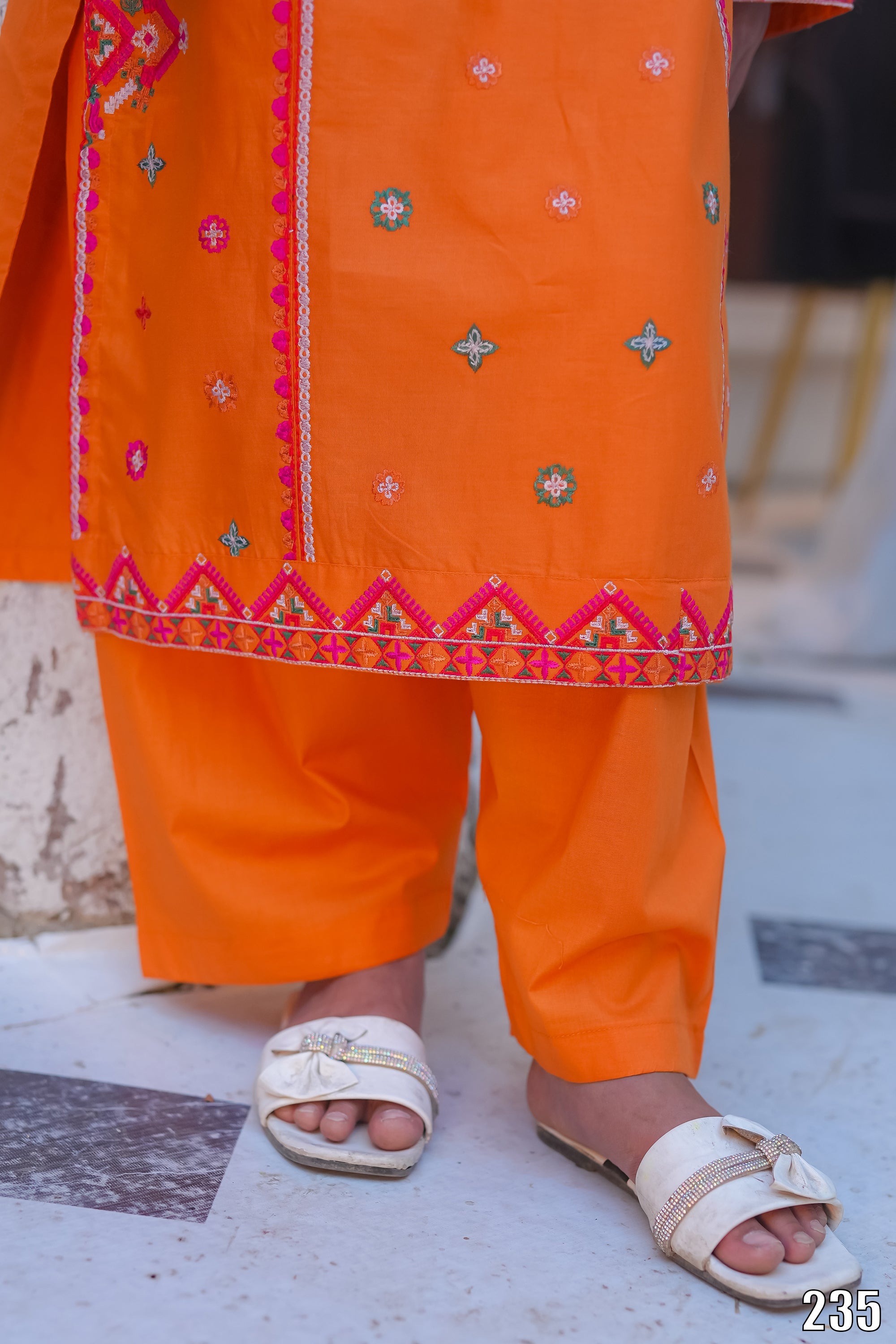Elegant Embroidered Kids 2PC Suit with Tassel Detail – Festive Collection | Designed By AmeerSons  #235 Ameer Sons