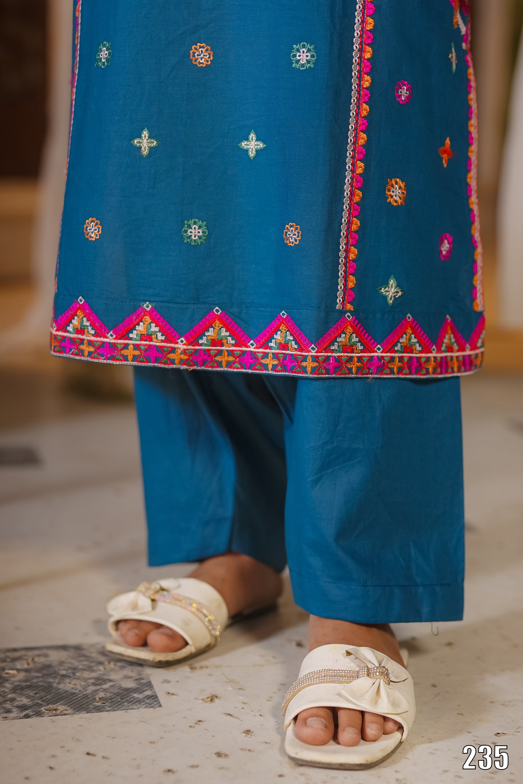 Elegant Embroidered Kids 2PC Suit with Tassel Detail – Festive Collection | Designed By AmeerSons  #235 Ameer Sons