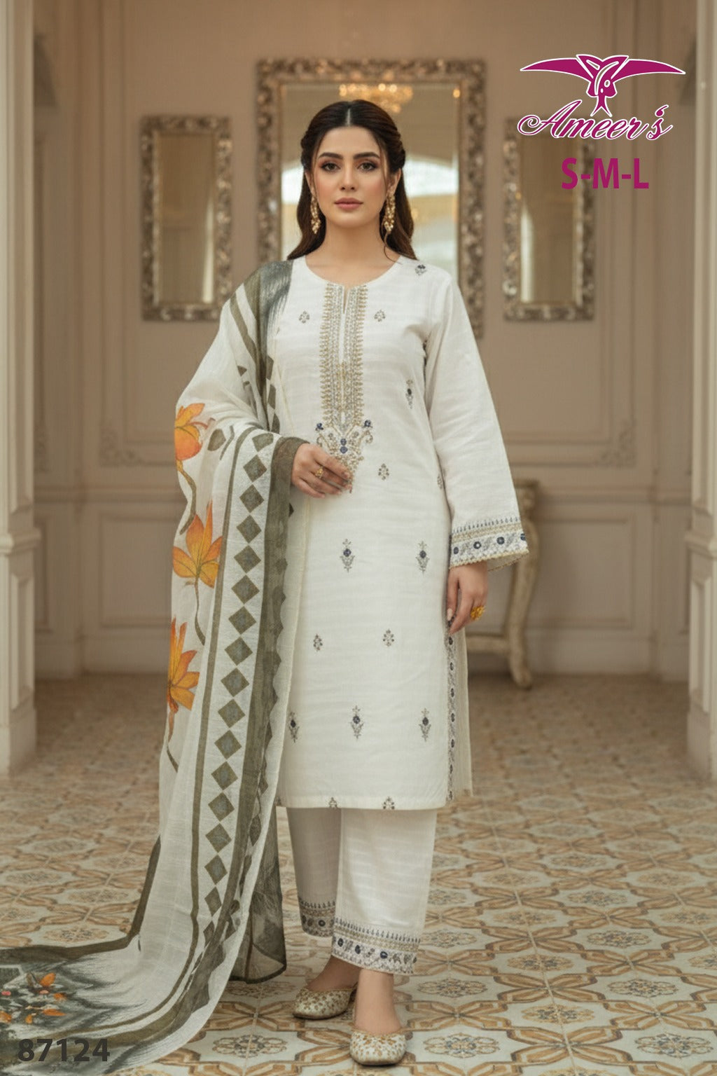 New Three Piece Ladies Collection By Ameer Sons