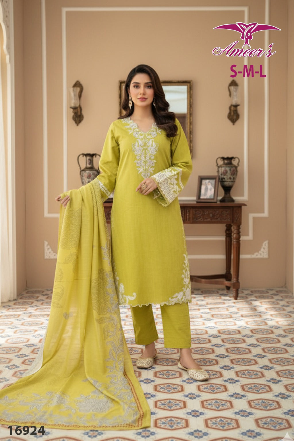 New Three Piece Ladies Collection By Ameer Sons