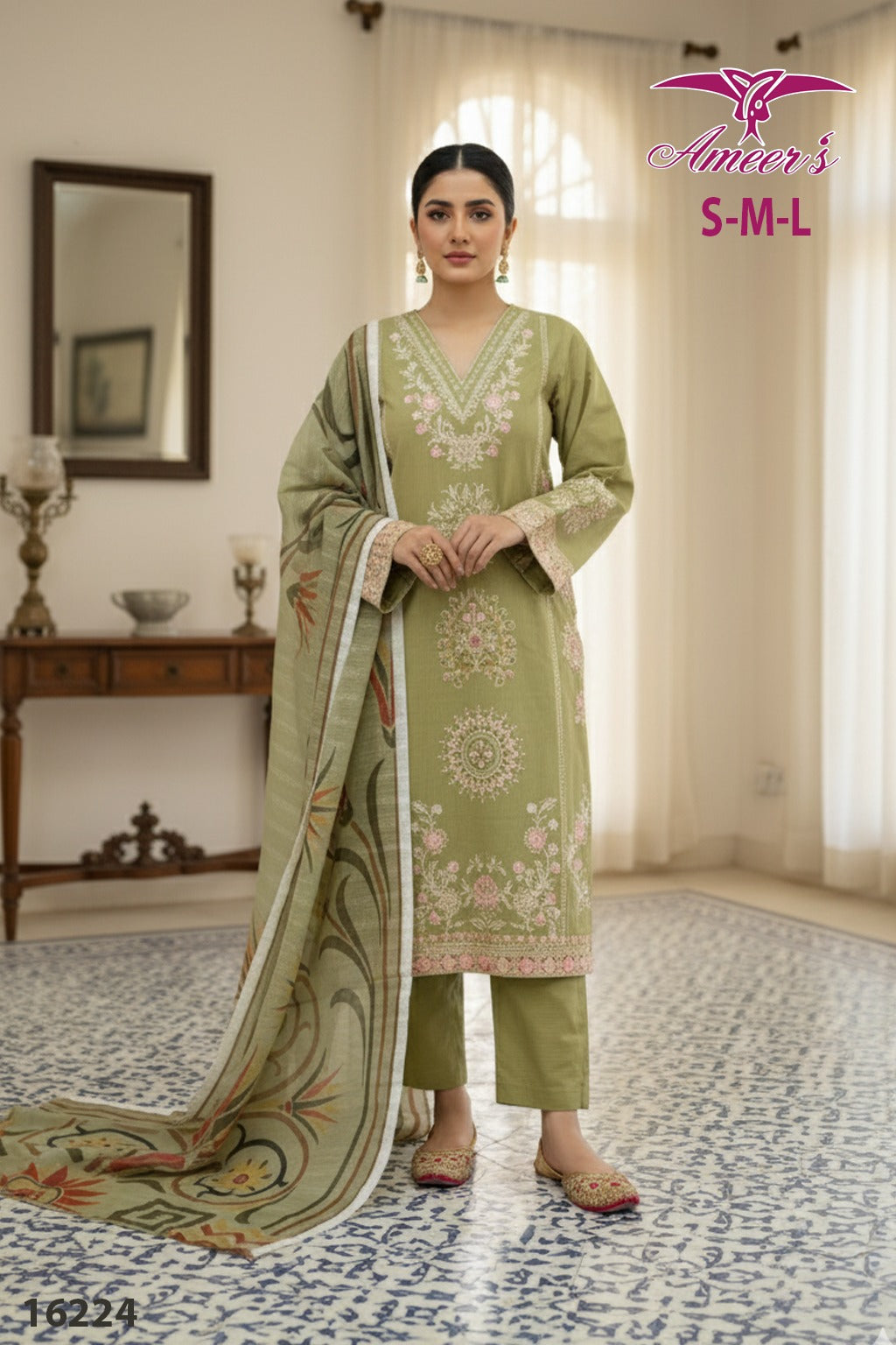 New Three Piece Ladies Collection By Ameer Sons