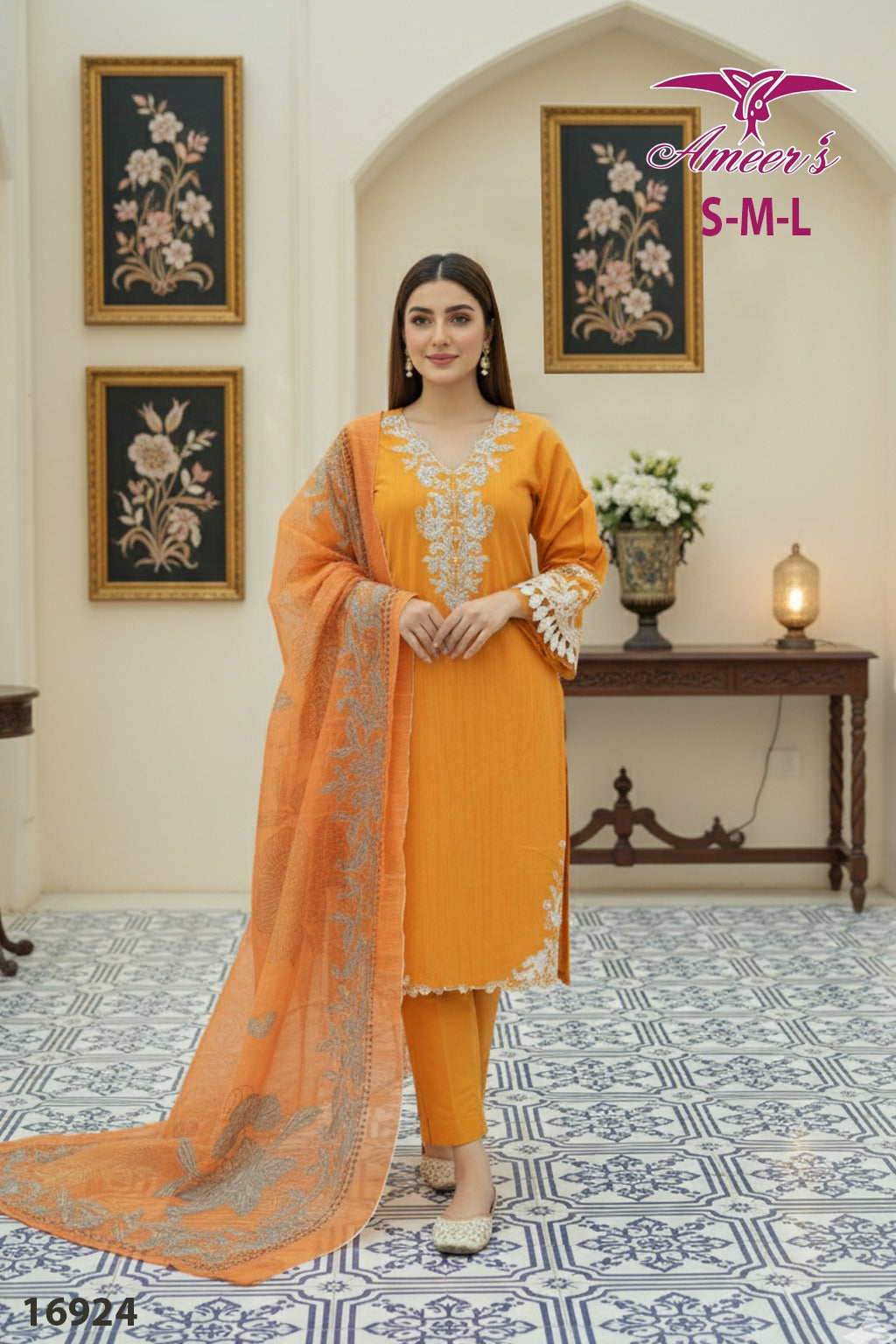 New Three Piece Ladies Collection By Ameer Sons