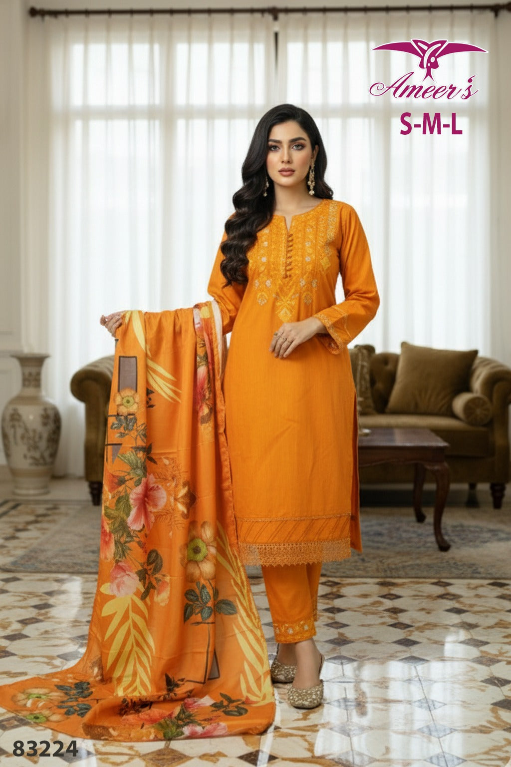 New Three Piece Ladies Collection By Ameer Sons