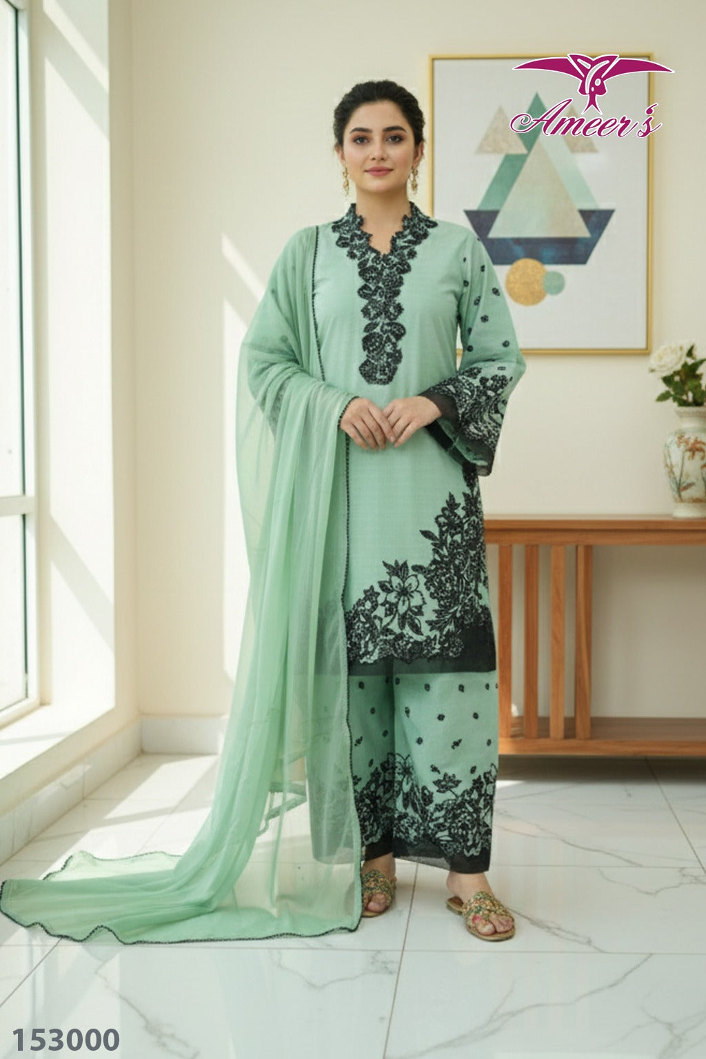 New Three Piece Ladies Collection By Ameer Sons