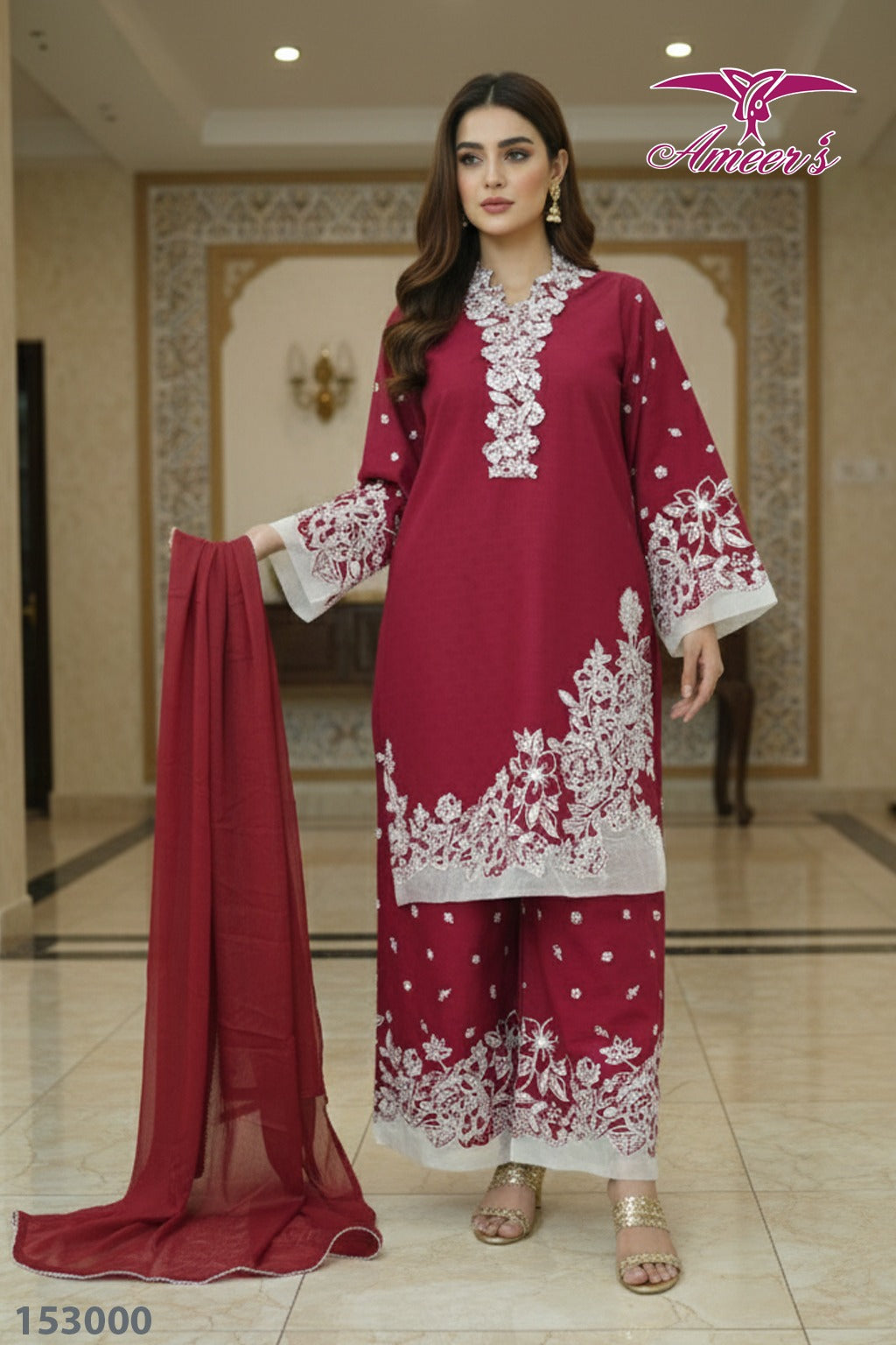 New Three Piece Ladies Collection By Ameer Sons