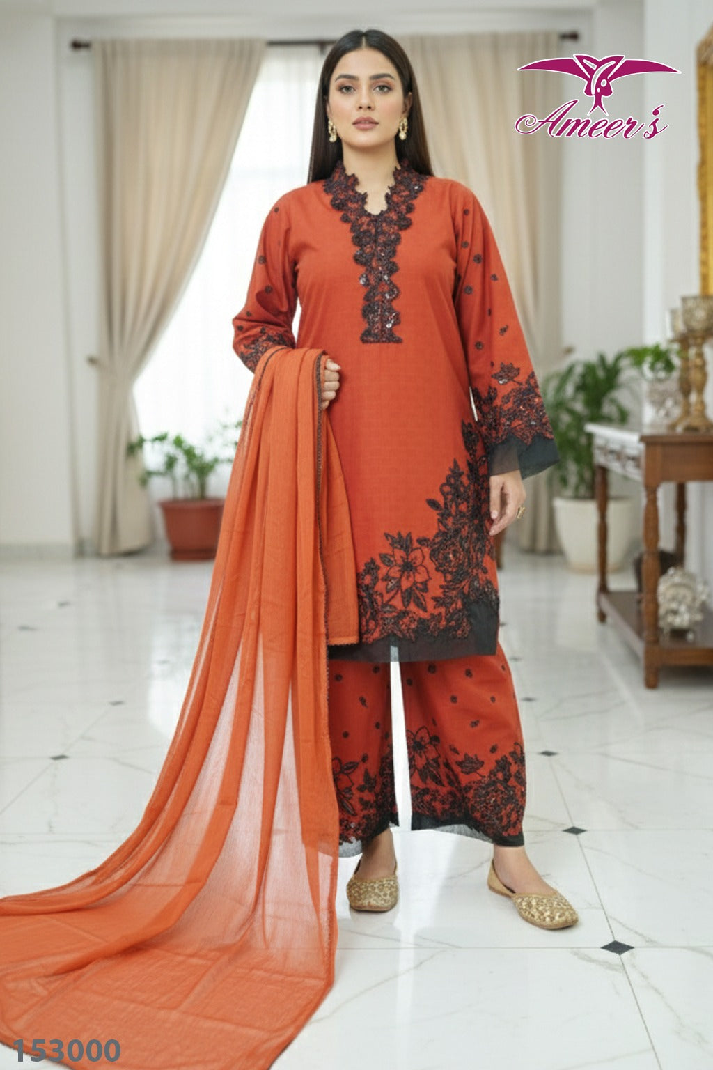 New Three Piece Ladies Collection By Ameer Sons