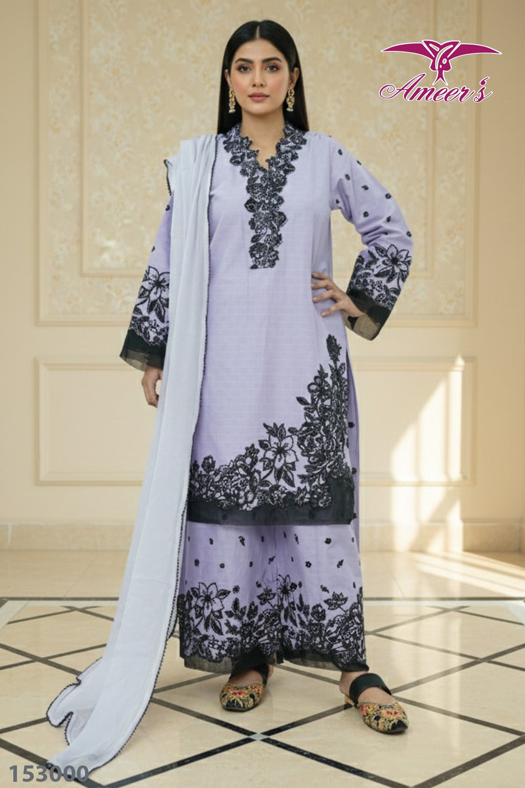 New Three Piece Ladies Collection By Ameer Sons