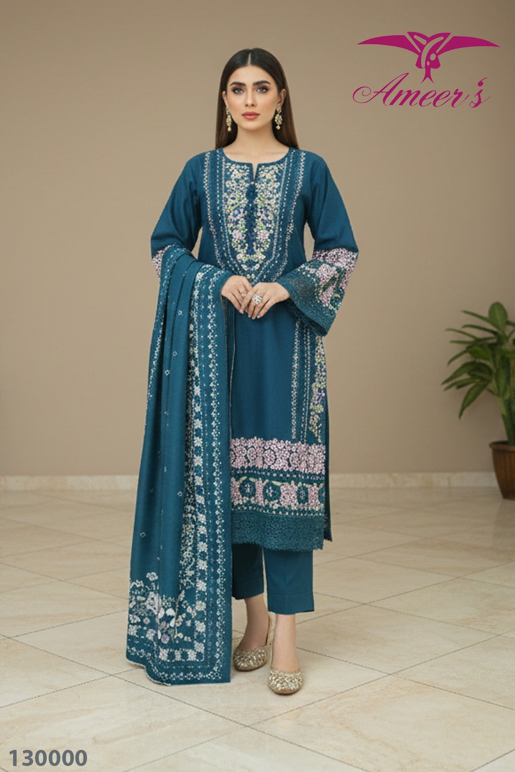 New Three Piece Ladies Collection By Ameer Sons