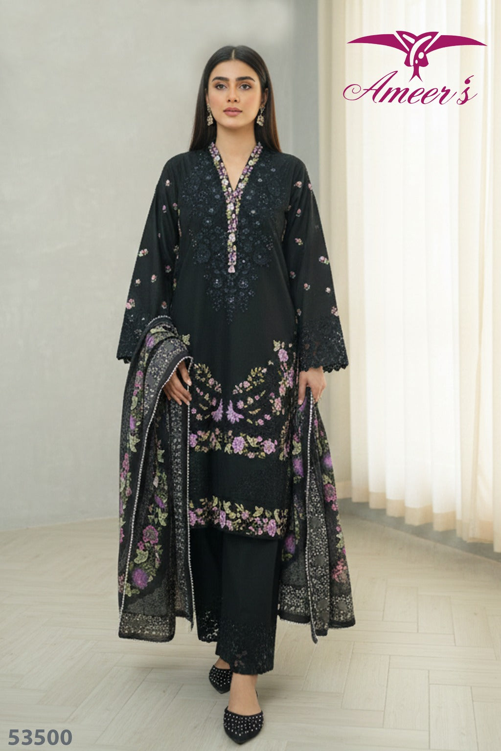 New Three Piece Ladies Collection By Ameer Sons