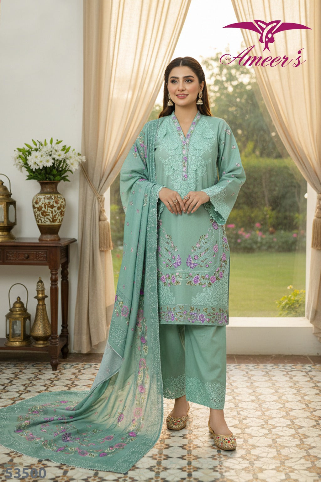 New Three Piece Ladies Collection By Ameer Sons