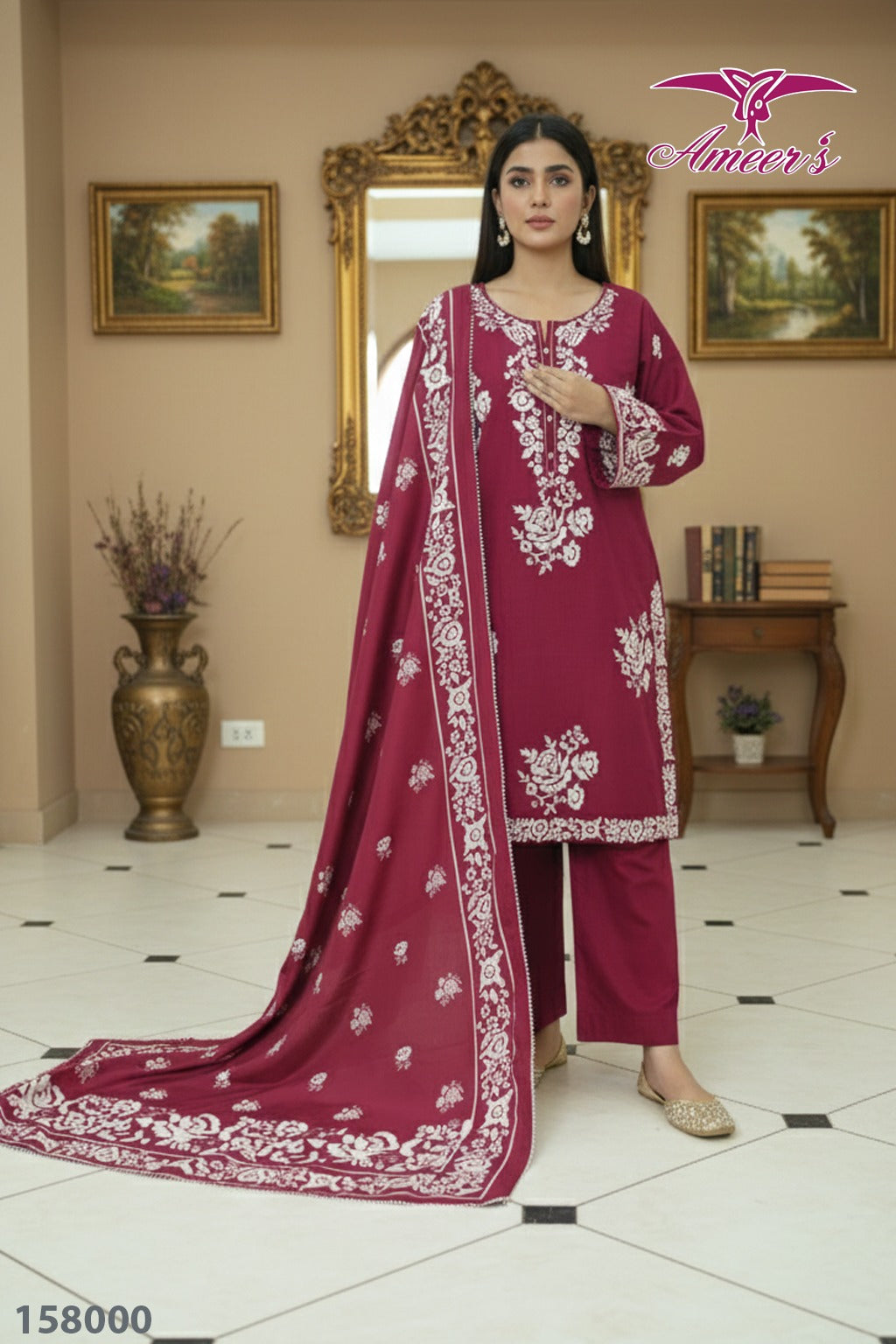 New Three Piece Ladies Collection By Ameer Sons