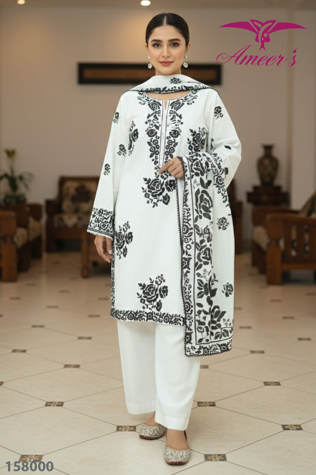 New Three Piece Ladies Collection By Ameer Sons