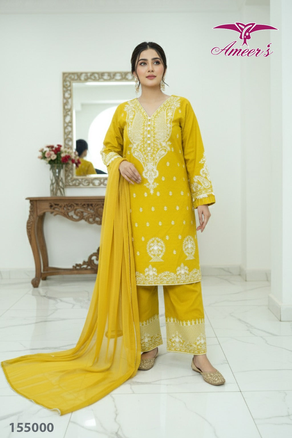 New Three Piece Ladies Collection By Ameer Sons