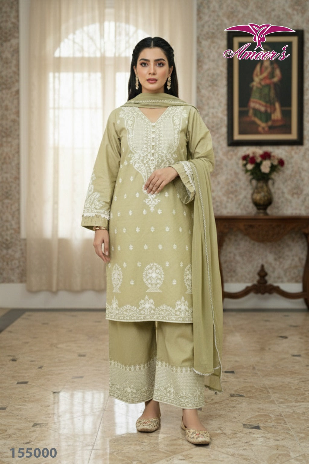 New Three Piece Ladies Collection By Ameer Sons