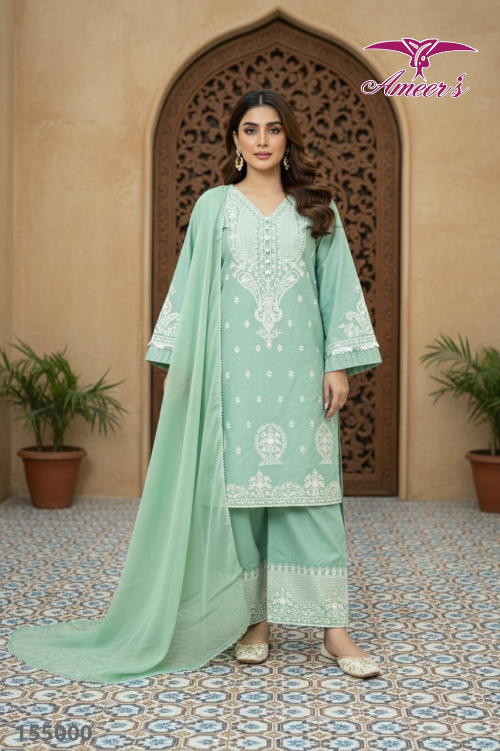 New Three Piece Ladies Collection By Ameer Sons