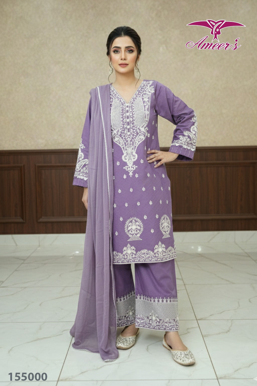 New Three Piece Ladies Collection By Ameer Sons