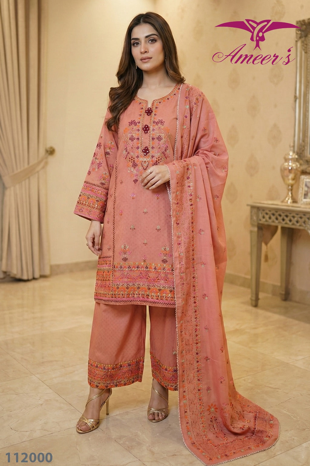 New Fully Embroider Three Piece Collections By Ameersons