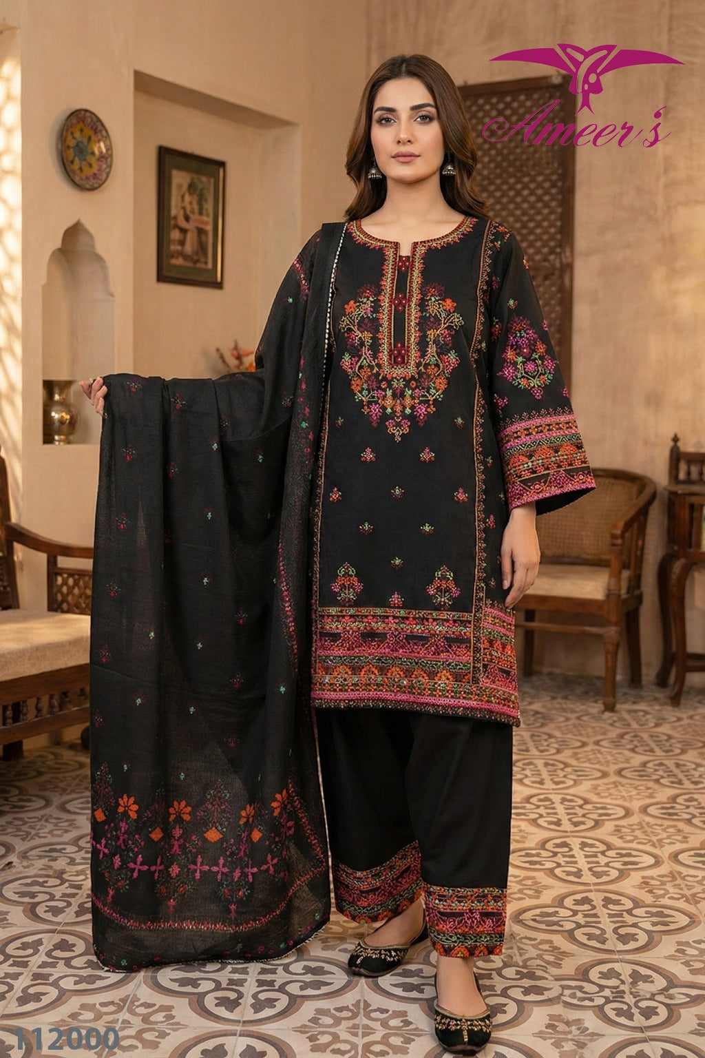 New Fully Embroider Three Piece Collections By Ameersons