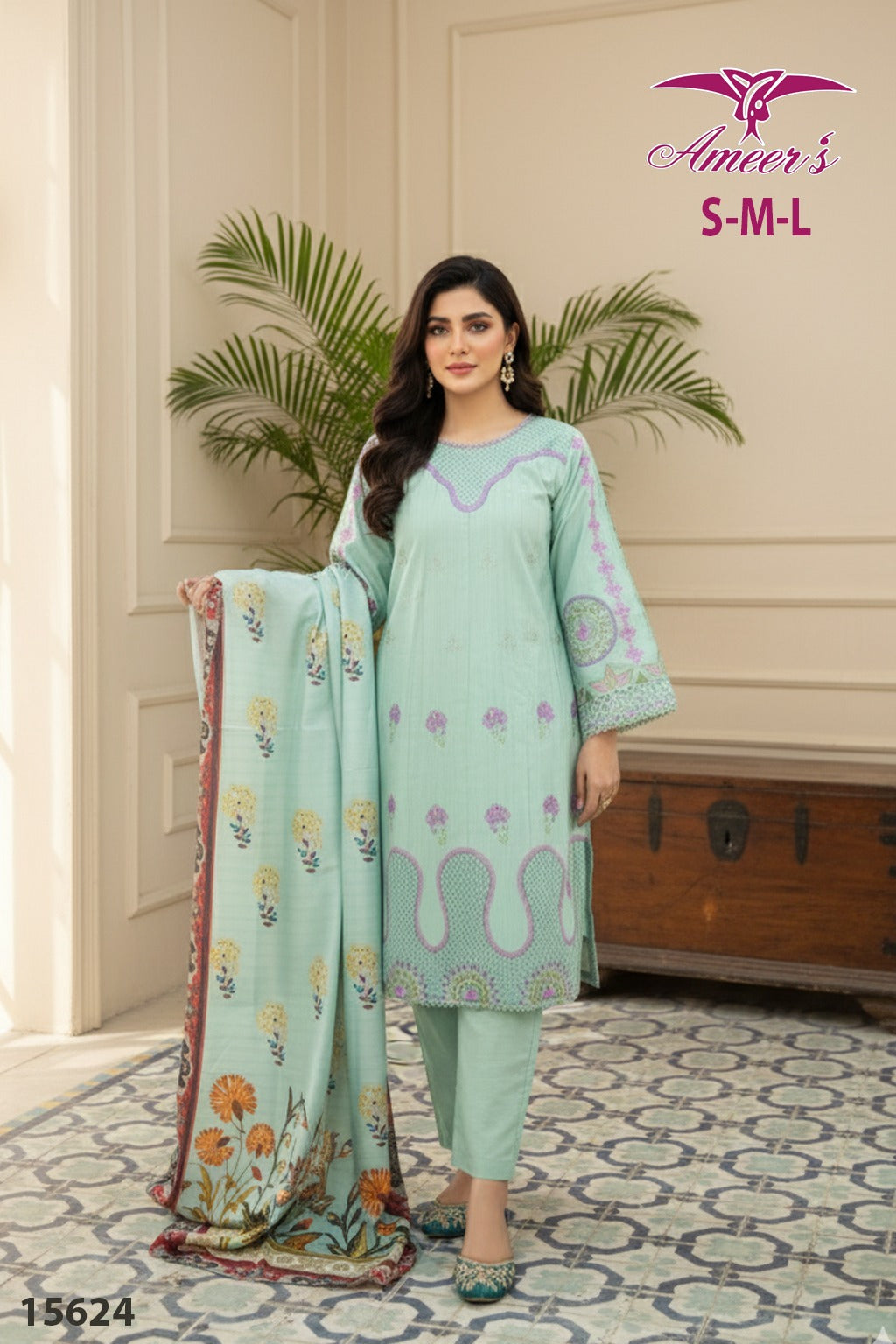 New Winter Three Piece Ladies Collection By Ameer Sons