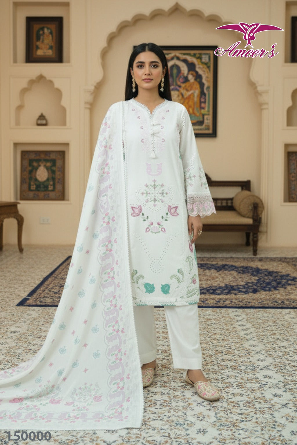 New Three Piece Ladies Collection By Ameer Sons