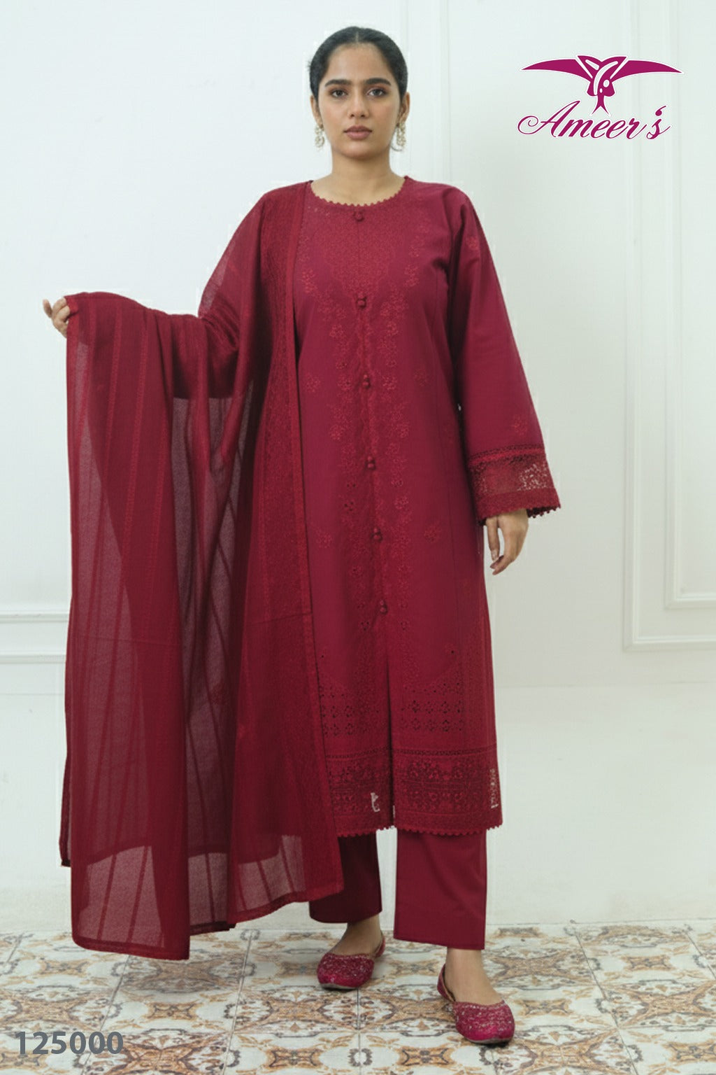 New Three Piece Ladies Collection By Ameer Sons