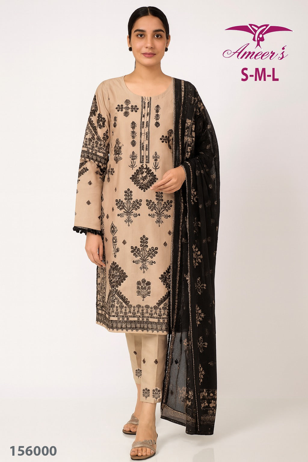 New Three Piece Ladies Collection By Ameer Sons