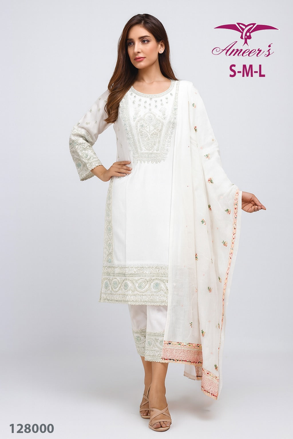 New Three Piece Ladies Collection By Ameer Sons